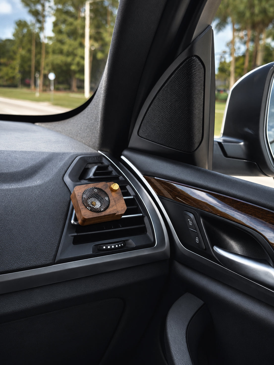 Black Walnut Car Vent Diffuser | Natural Wooden Essential Oil Diffuser for Car