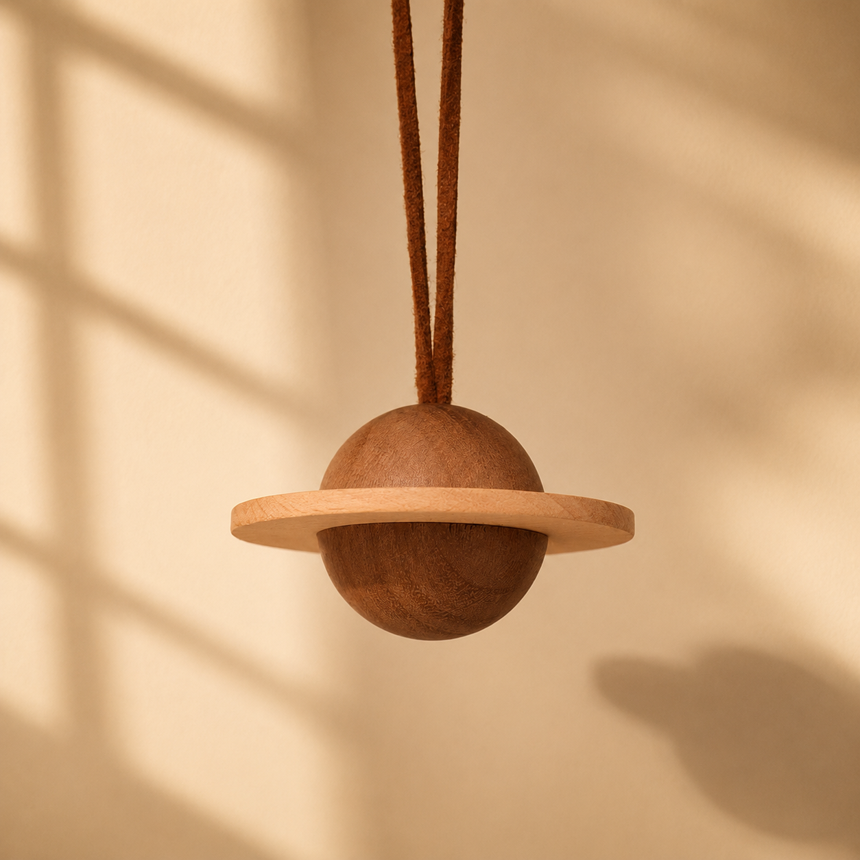 Black Walnut Hanging Car Diffuser | Wooden Essential Oil Car Air Freshener