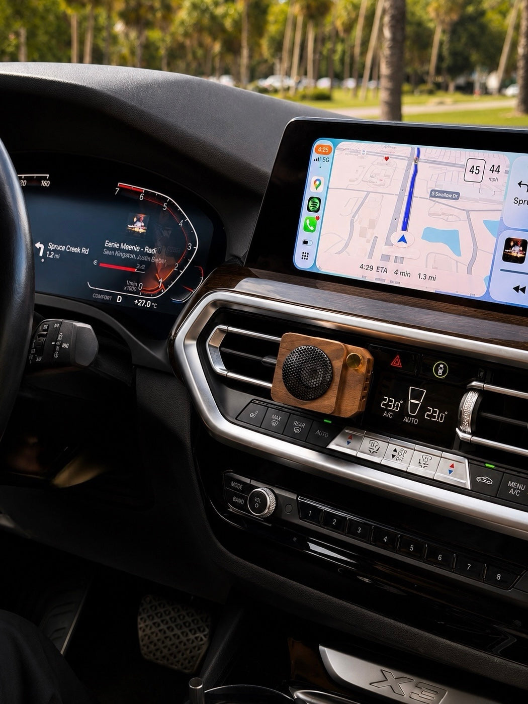 Black Walnut Car Vent Diffuser | Natural Wooden Essential Oil Diffuser for Car