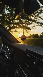 Black Walnut Hanging Car Diffuser | Wooden Essential Oil Car Air Freshener
